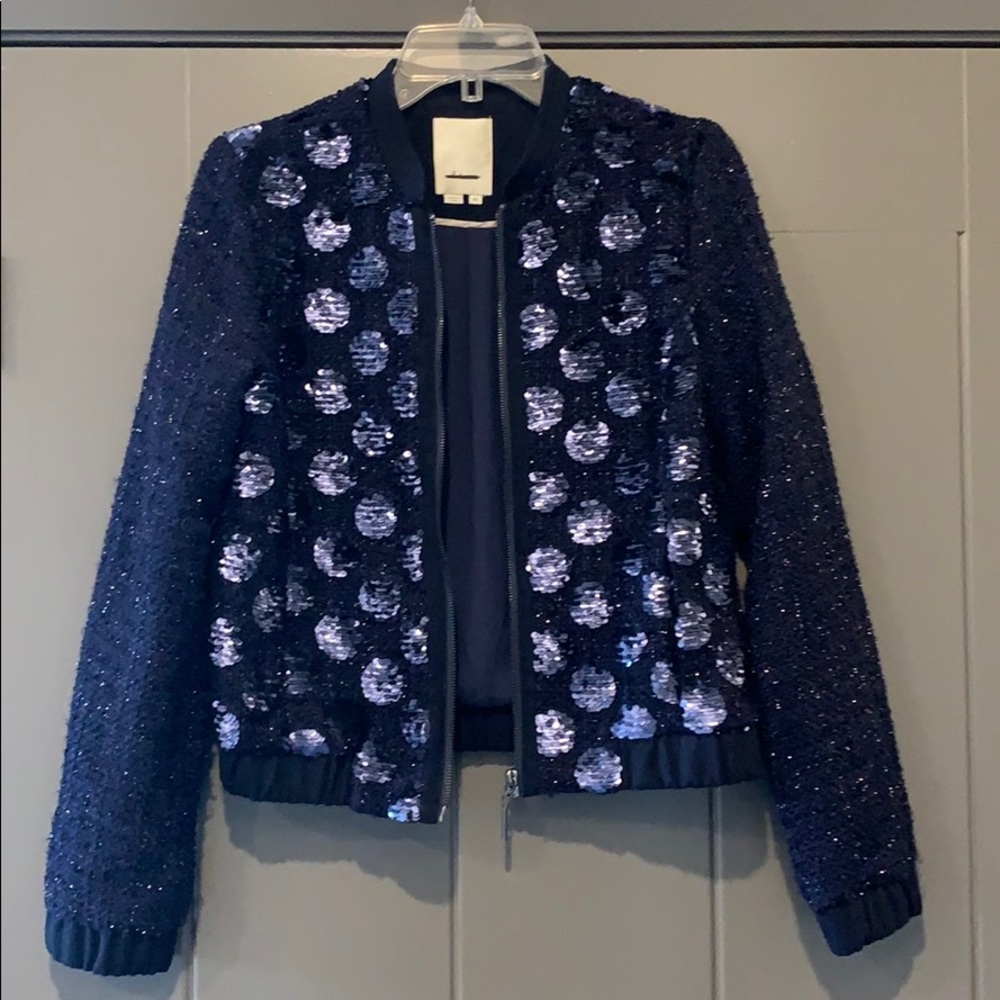 Elevenses Sequin Bomber jacket from Anthropologie
